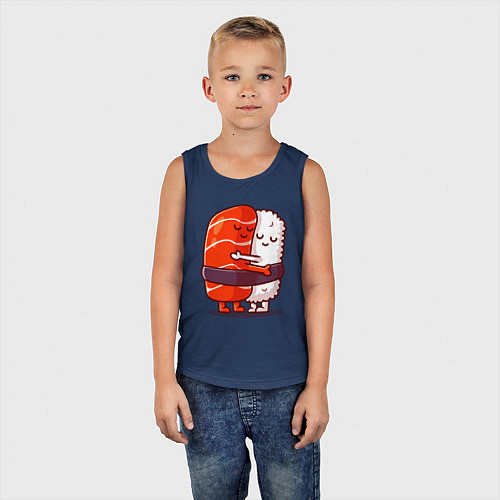 Детская майка Суши Любимые Обнимашки / Тёмно-синий – фото 5