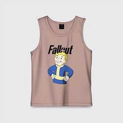 Майка детская хлопок Fallout blondie boy, цвет: пыльно-розовый