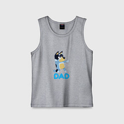 Майка детская хлопок Doggy Dad, цвет: меланж