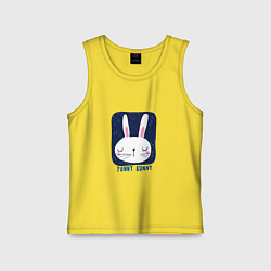 Майка детская хлопок Funny - Bunny, цвет: желтый