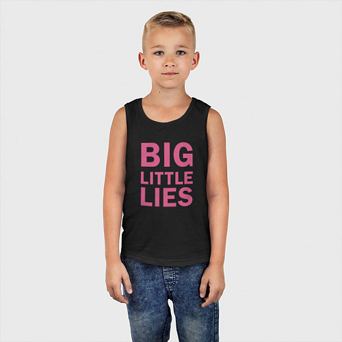 Детская майка Big Little Lies logo / Черный – фото 5