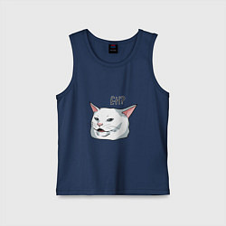 Майка детская хлопок Eh?!, цвет: тёмно-синий