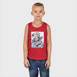 Майка детская хлопок Setsuna art, цвет: красный — фото 2