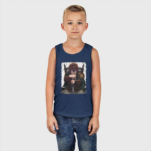 Детская майка Keyaru art / Тёмно-синий – фото 5