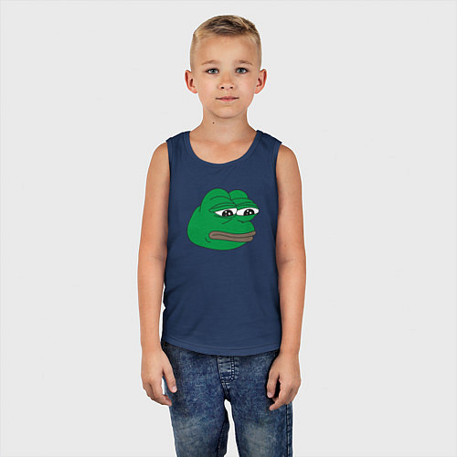Детская майка Лягушонок Пепе-Frog Pepe / Тёмно-синий – фото 5