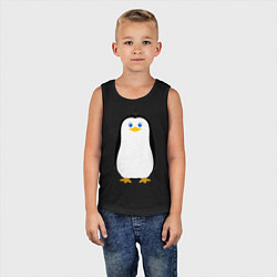 Майка детская хлопок Красивый пингвин, цвет: черный — фото 2