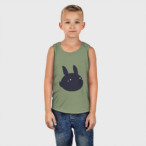 Детская майка Черный кролик - минимализм / Авокадо – фото 5