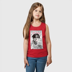 Майка детская хлопок Lee Know Stray Kids, цвет: красный — фото 2