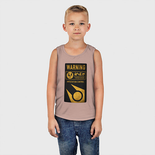 Детская майка Контроль заражения / Пыльно-розовый – фото 5