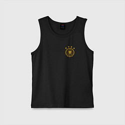 Майка детская хлопок Сборная Германии логотип, цвет: черный
