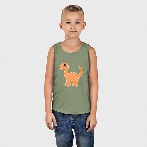 Детская майка Динозавр оранжевый / Авокадо – фото 5