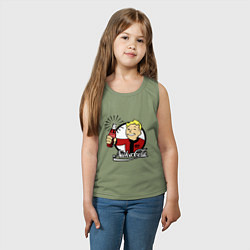 Майка детская хлопок Vault boy - nuka cola, цвет: авокадо — фото 2