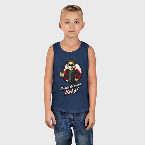Детская майка Vault boy - terminator / Тёмно-синий – фото 5