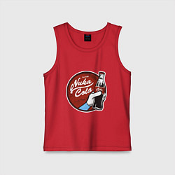 Майка детская хлопок Nuka cola sticker, цвет: красный
