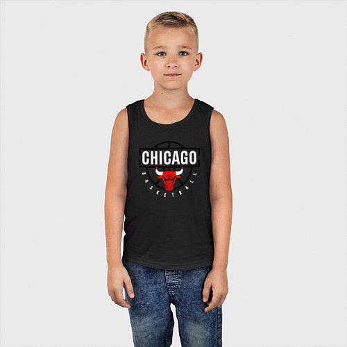 Детская майка Чикаго баскетбол / Черный – фото 5