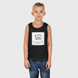Майка детская хлопок Изображение скоро появится - прикол, цвет: черный — фото 2