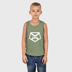 Майка детская хлопок Знак исполняющего обязанности синигами, цвет: авокадо — фото 2