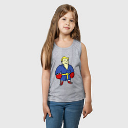 Майка детская хлопок Vault boy - boxer, цвет: меланж — фото 2