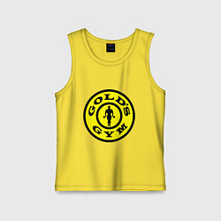 Майка детская хлопок Golds GYM, цвет: желтый