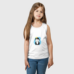 Майка детская хлопок Королевский пингвин, цвет: белый — фото 2