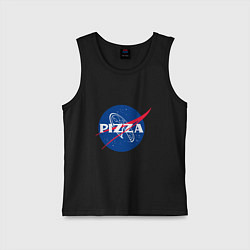 Майка детская хлопок Nasa - pizza, цвет: черный