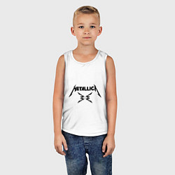Майка детская хлопок Metallica, цвет: белый — фото 2