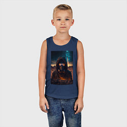 Майка детская хлопок Пусстынный странник, цвет: тёмно-синий — фото 2