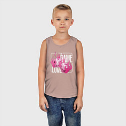 Майка детская хлопок The game of love, цвет: пыльно-розовый — фото 2