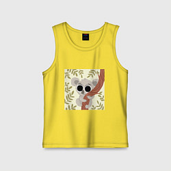Майка детская хлопок Коала милый, цвет: желтый