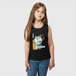 Майка детская хлопок Минималистский абстрактный рисунок, цвет: черный — фото 2