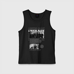 Майка детская хлопок Linkin Park цитата, цвет: черный