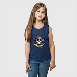 Майка детская хлопок Пиратские воины, цвет: тёмно-синий — фото 2