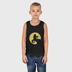 Майка детская хлопок Тоторо в ночи, цвет: черный — фото 2