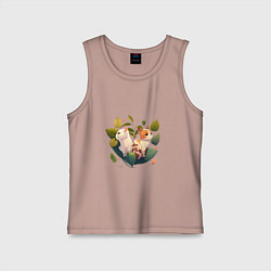 Детская майка Милые коты любви в цветах