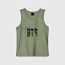 Майка детская хлопок BTS logo, цвет: авокадо