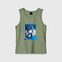 Майка детская хлопок Е Лань гидро элемент, цвет: авокадо