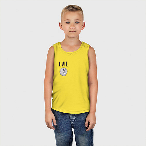Детская майка Evil голова с зубами / Желтый – фото 5