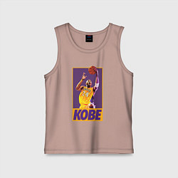 Майка детская хлопок Kobe game, цвет: пыльно-розовый