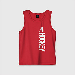 Майка детская хлопок Hockey, цвет: красный