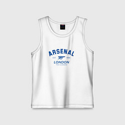 Майка детская хлопок Arsenal london the gunners, цвет: белый