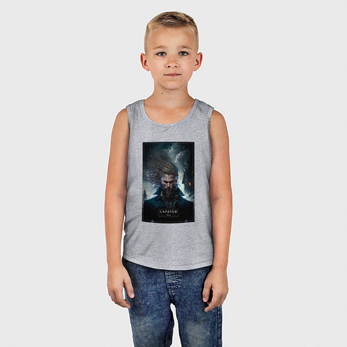 Детская майка Саратов - персонаж / Меланж – фото 5