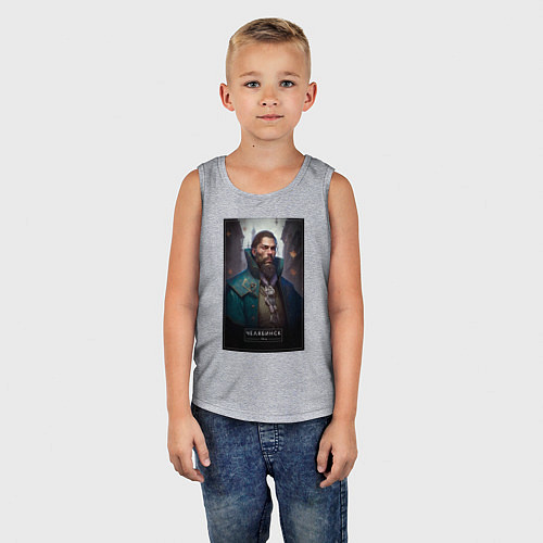 Детская майка Челябинск - персонаж / Меланж – фото 5