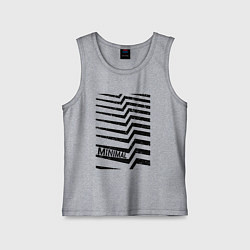 Детская майка Minimal надпись и полосы