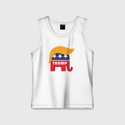 Майка детская хлопок Trump elephant, цвет: белый