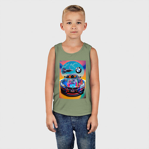 Детская майка BMW - car - Germany / Авокадо – фото 5