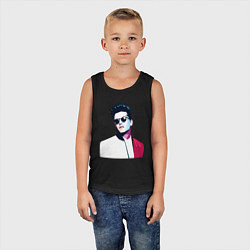 Майка детская хлопок Бруно Марс, цвет: черный — фото 2