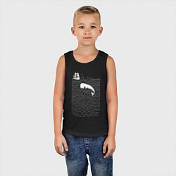 Майка детская хлопок Joy Division китобой, цвет: черный — фото 2