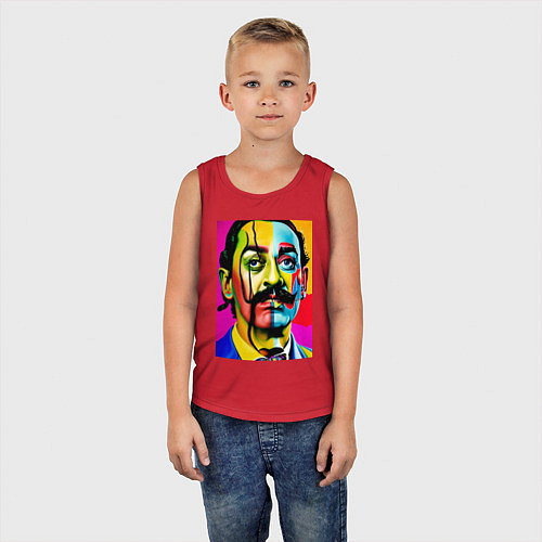 Детская майка Salvador Dali / Красный – фото 5