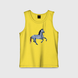 Майка детская хлопок Андалузская лошадь, цвет: желтый