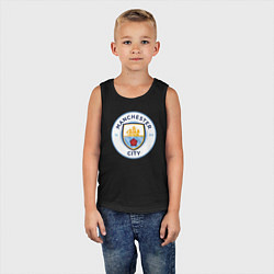 Майка детская хлопок Manchester City FC, цвет: черный — фото 2